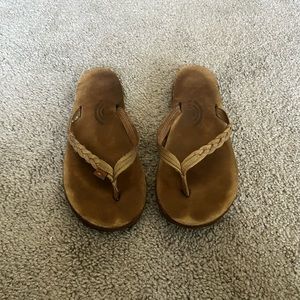 Rainbow Flirty Braidy - 1/2" Narrow Strap with Braid - Sierra Brown